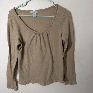 Banana Republic Tan Long Sleeve Top